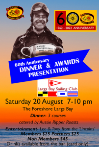 60th Anniversary Dinner & Awards Presentation @ Largs Bay Sailing Club | Largs Bay | South Australia | Australia